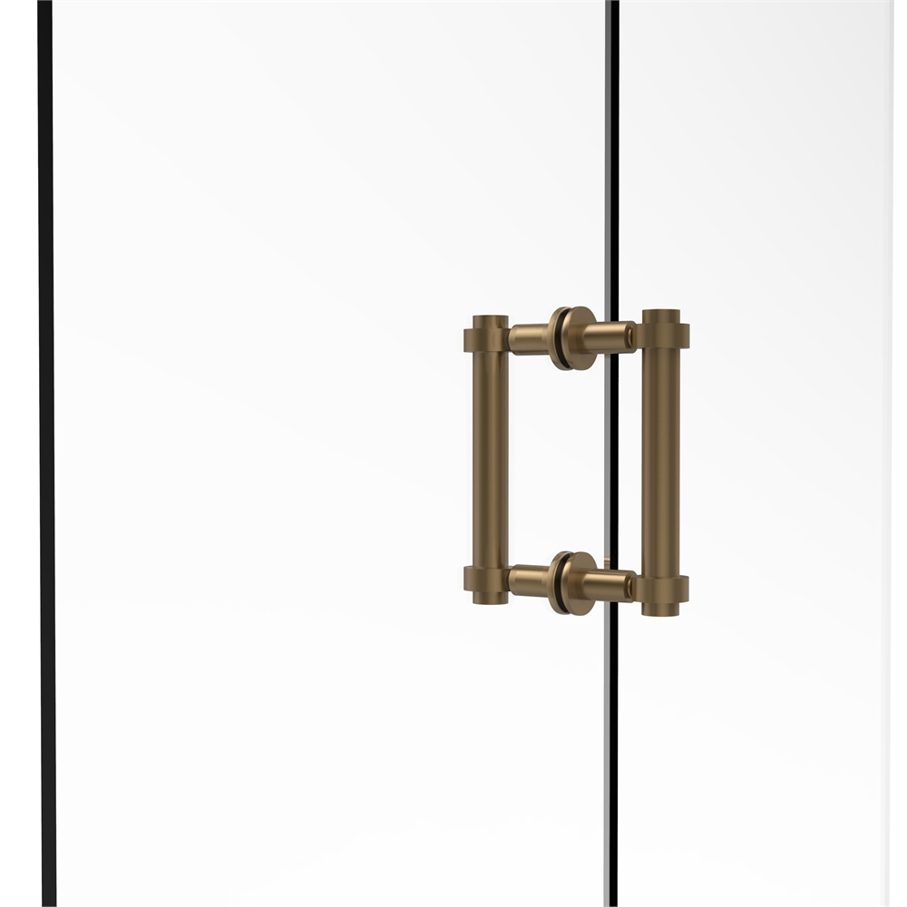 404-6BB-BBR Contemporary 6 Inch Back to Back Shower Door Pull, Brushed Bronze