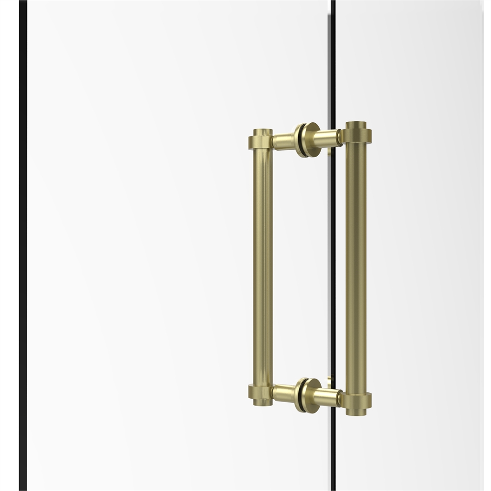 404-12BB-SBR Contemporary 12 Inch Back to Back Shower Door Pull, Satin Brass