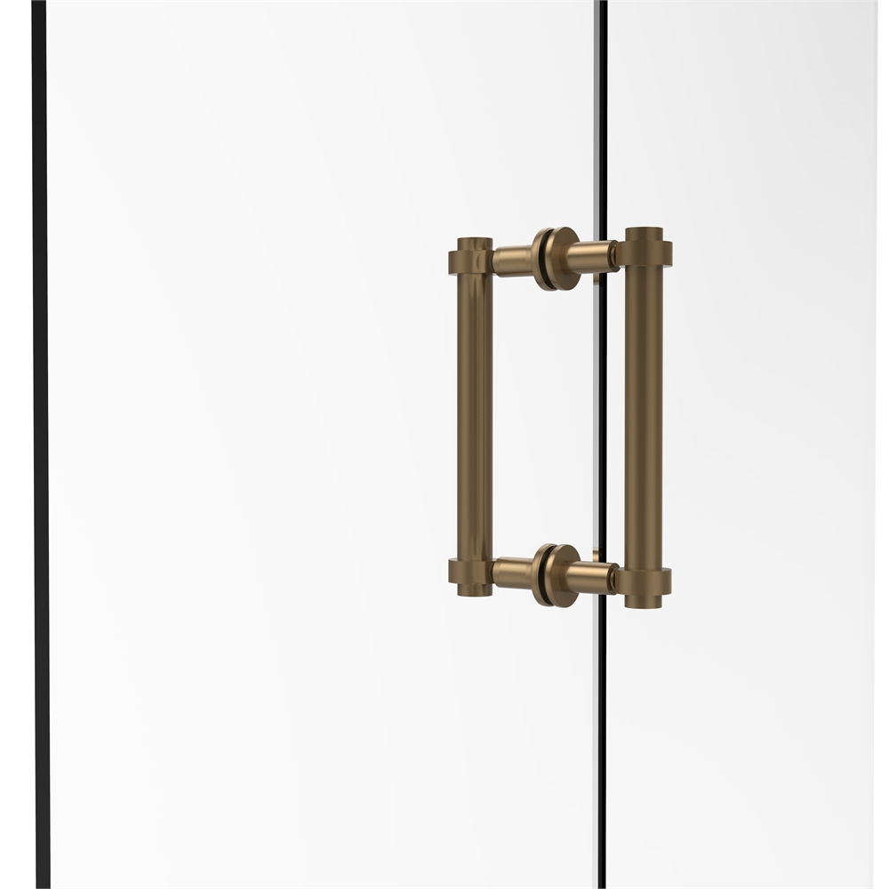 404-8BB-BBR Contemporary 8 Inch Back to Back Shower Door Pull, Brushed Bronze