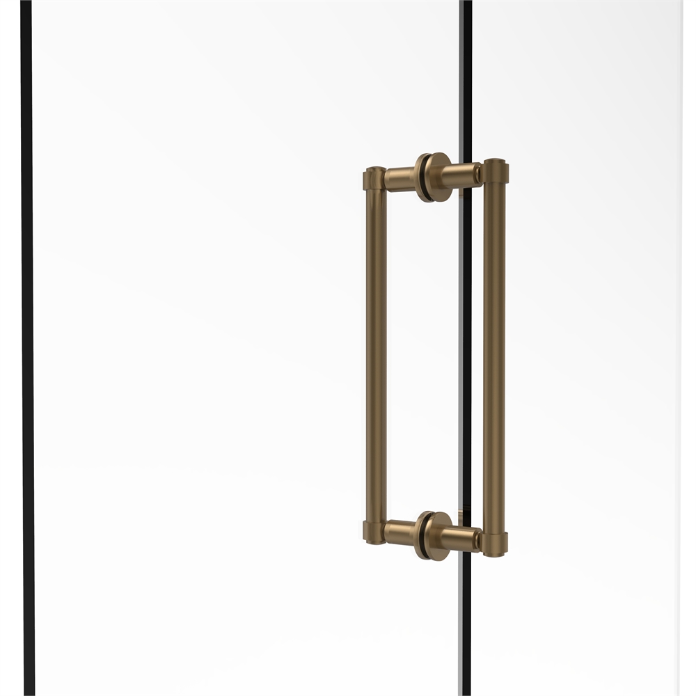 405-12BB-BBR Contemporary 12 Inch Back to Back Shower Door Pull, Brushed Bronze