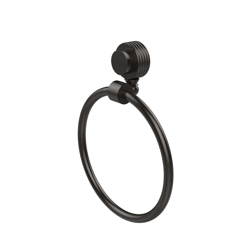416G-ORB Venus Collection Towel Ring with Groovy Accent, Oil Rubbed Bronze