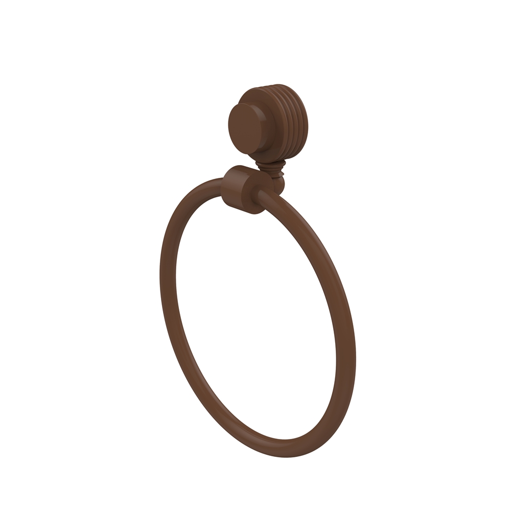 416G-ABZ Venus Collection Towel Ring with Groovy Accent, Antique Bronze