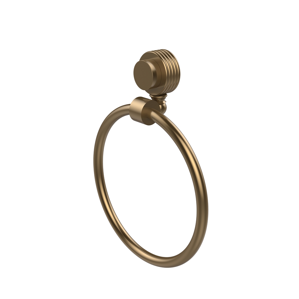416G-BBR Venus Collection Towel Ring with Groovy Accent, Brushed Bronze