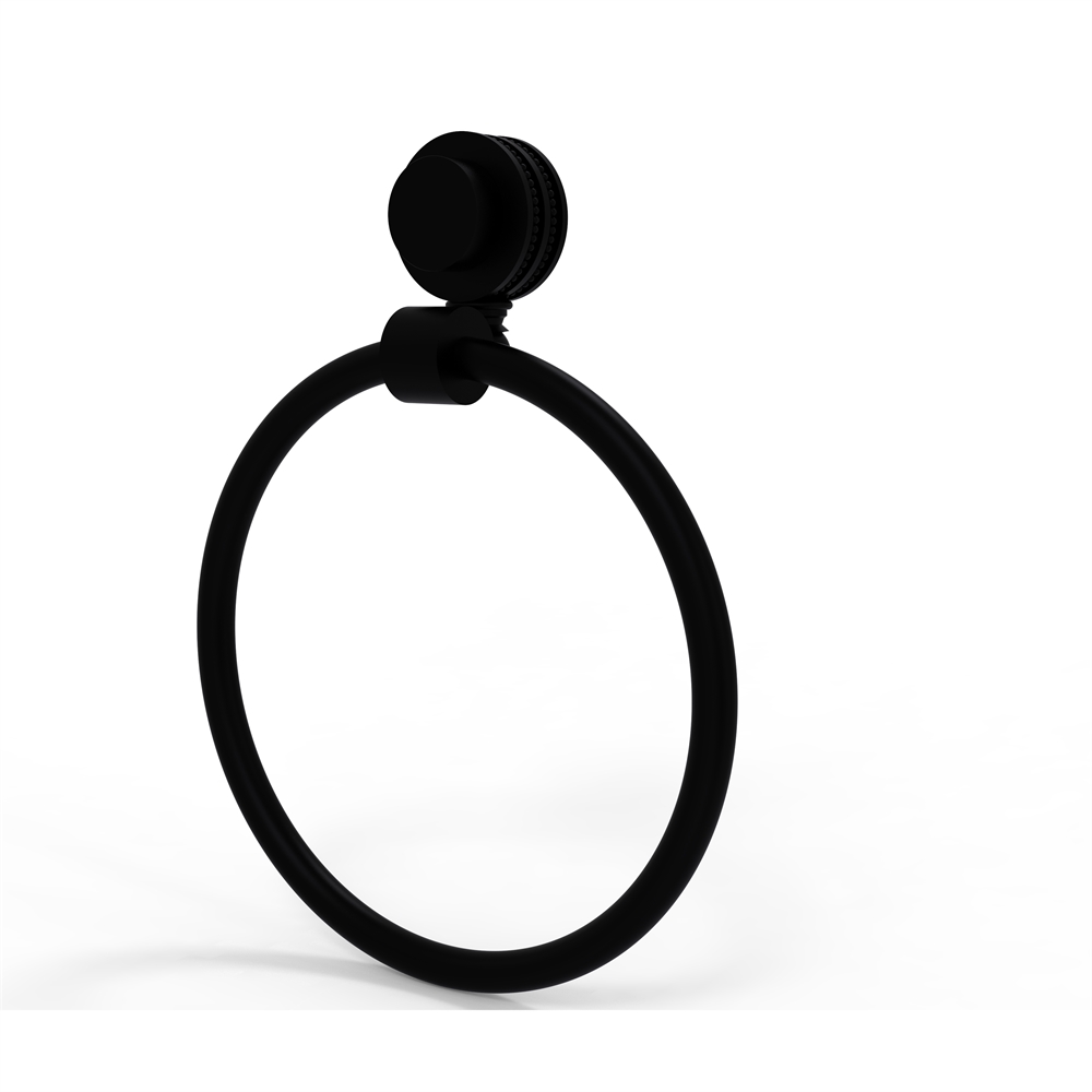 416D-BKM Venus Collection Towel Ring with Dotted Accent, Matte Black
