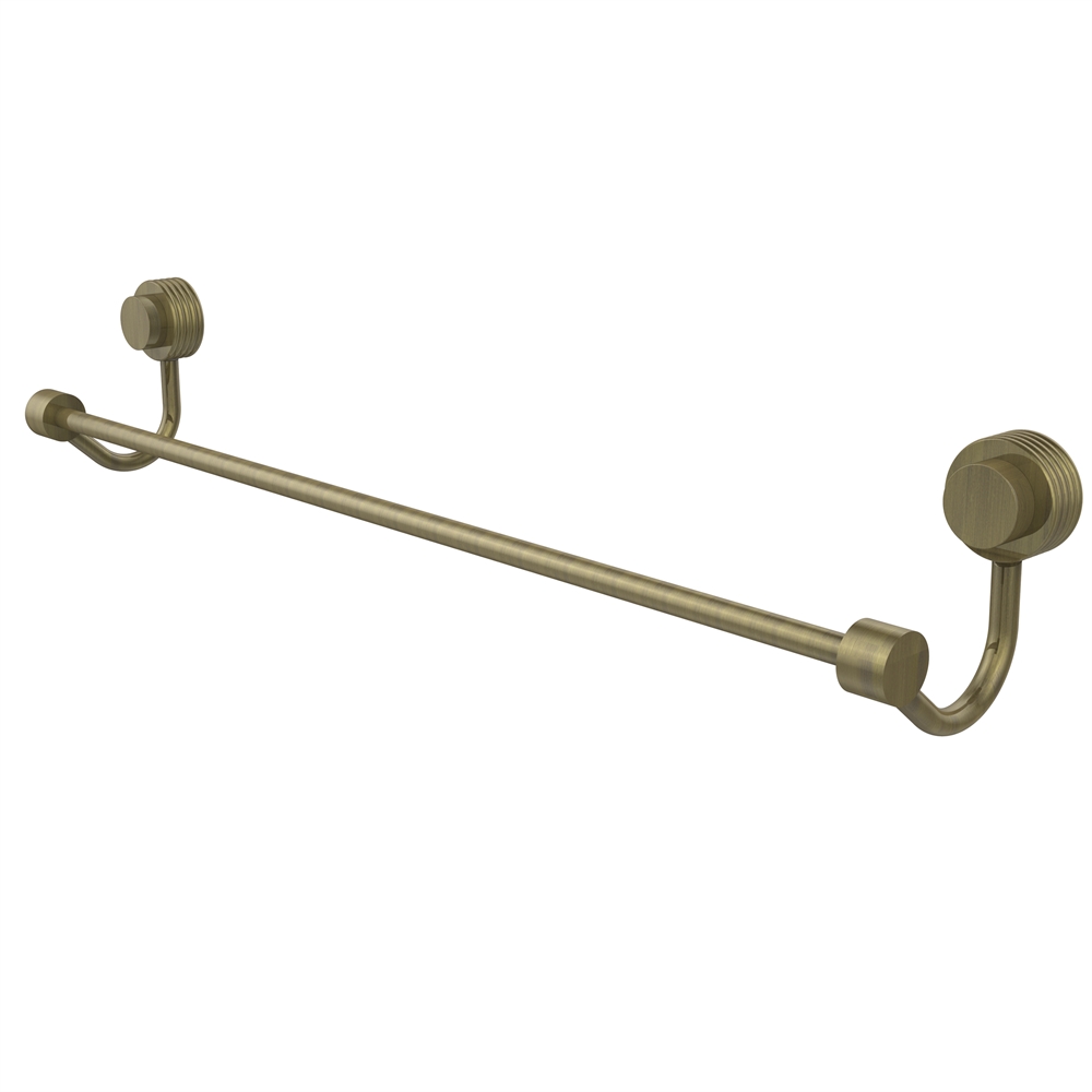 421G/24-ABR Venus Collection 24 Inch Towel Bar with Groovy Accent, Antique Brass