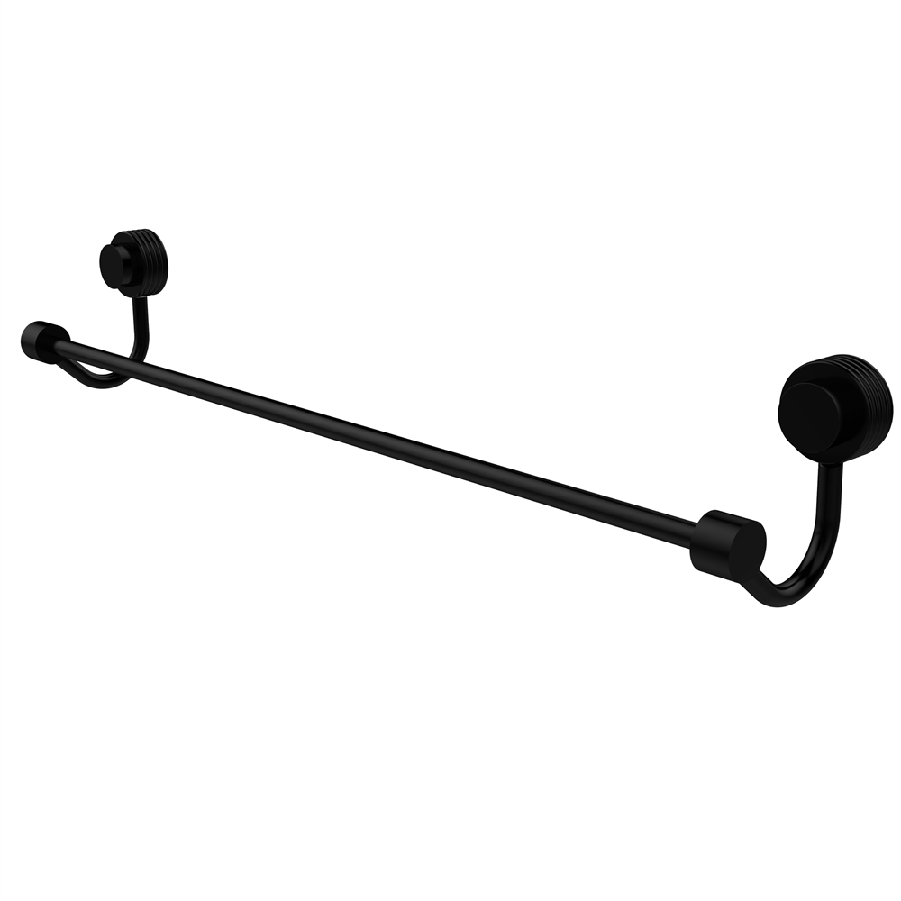 421G/18-BKM Venus Collection 18 Inch Towel Bar with Groovy Accent, Matte Black