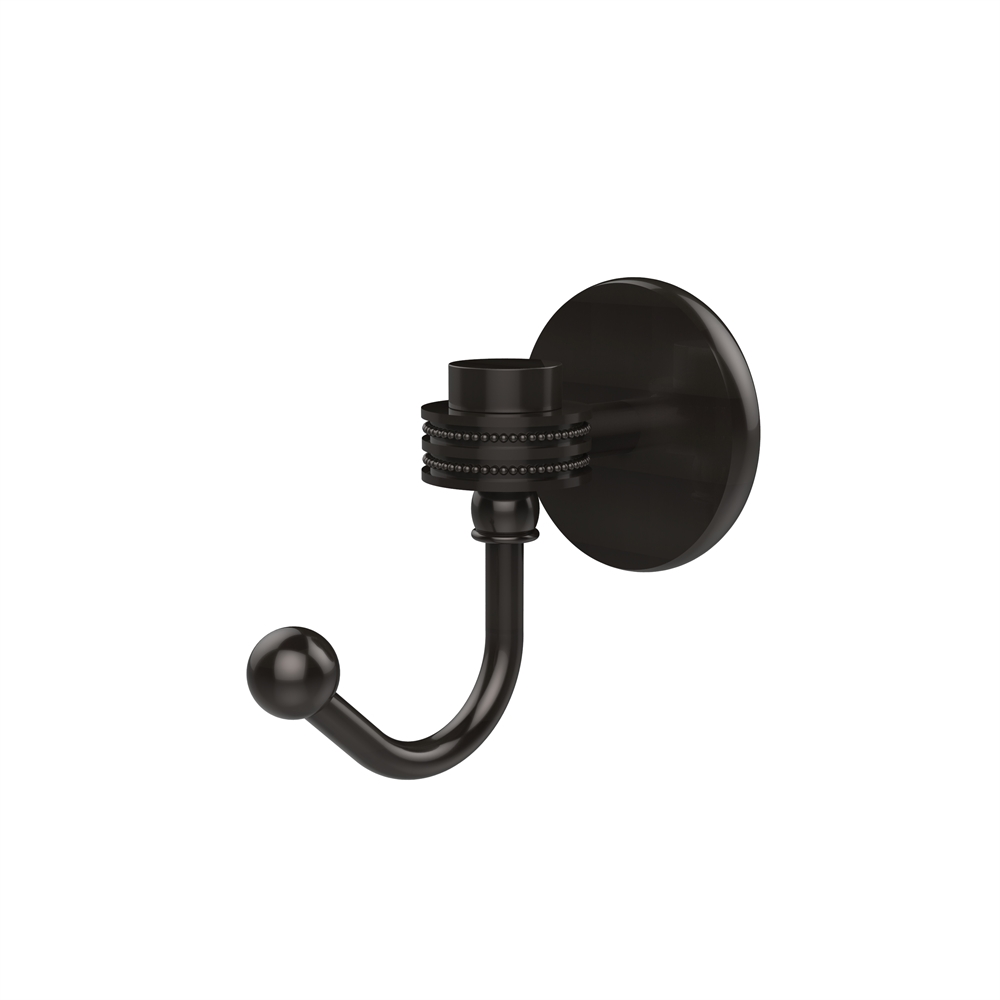 7120D-ORB Satellite Orbit One Robe Hook with Dotted Accents, Oil Rubbed Bronze