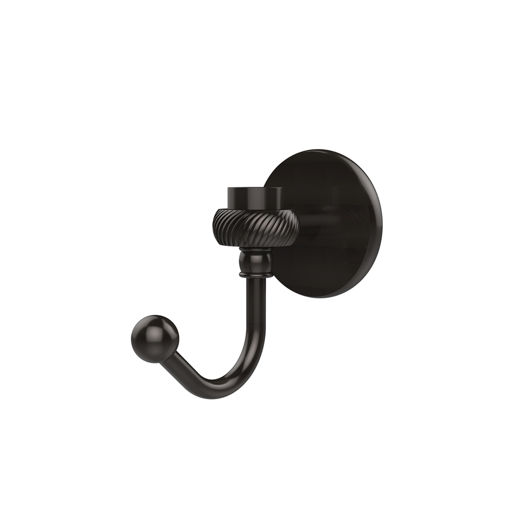 7120T-ORB Satellite Orbit One Robe Hook with Twisted Accents, Oil Rubbed Bronze