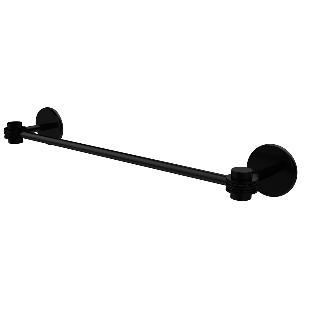 7131D/18-BKM Satellite Orbit One Collection 18 Inch Towel Bar with Dotted Accents, Matte Black