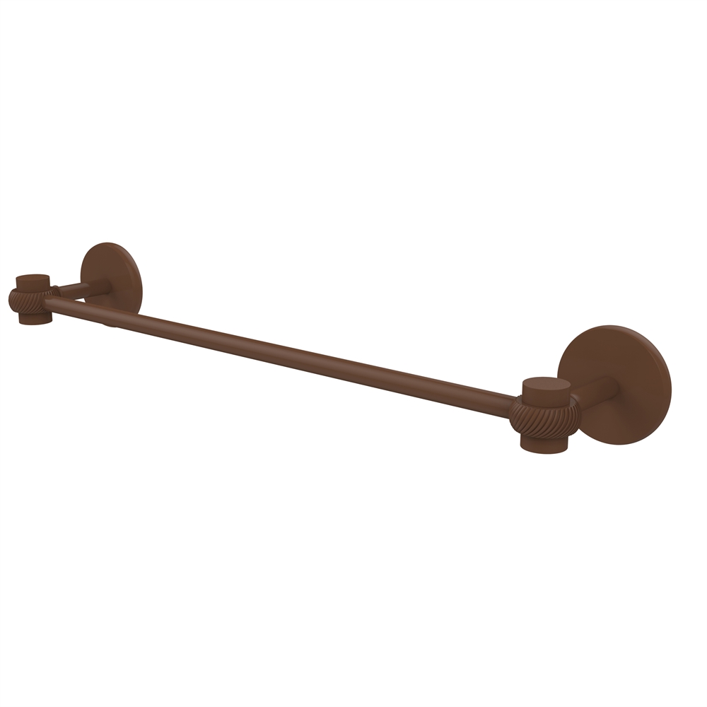 7131T/30-ABZ Satellite Orbit One Collection 30 Inch Towel Bar with Twist Accents, Antique Bronze