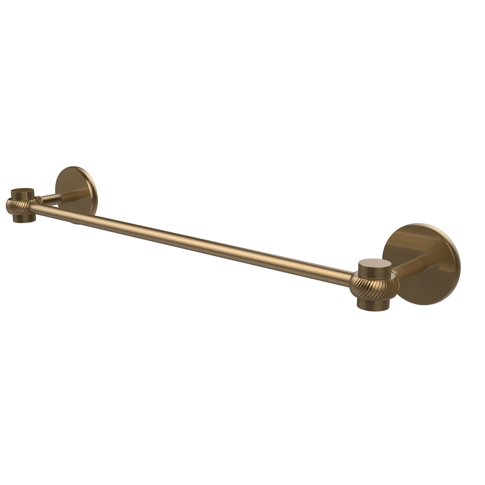 7131T/24-BBR Satellite Orbit One Collection 24 Inch Towel Bar with Twist Accents, Brushed Bronze