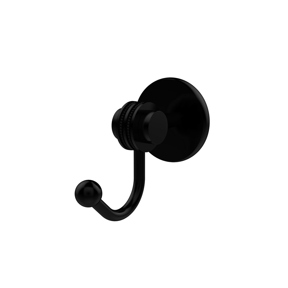 7220D-BKM Satellite Orbit Two Collection Robe Hook with Dotted Accents, Matte Black