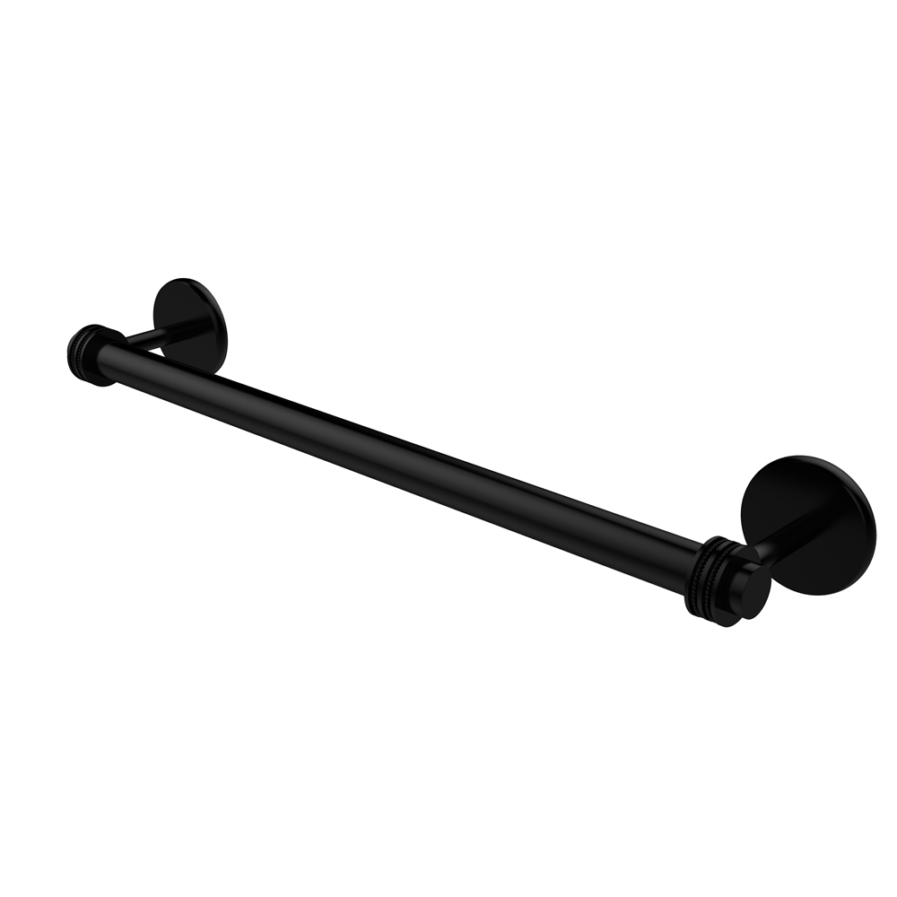 7251D/18-BKM Satellite Orbit Two Collection 18 Inch Towel Bar with Dotted Detail, Matte Black