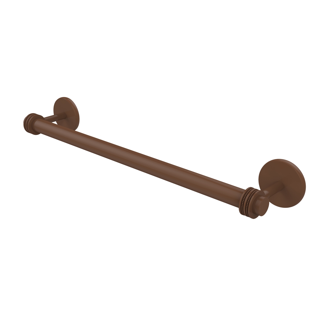 7251D/18-ABZ Satellite Orbit Two Collection 18 Inch Towel Bar with Dotted Detail, Antique Bronze	 Antique Bronze