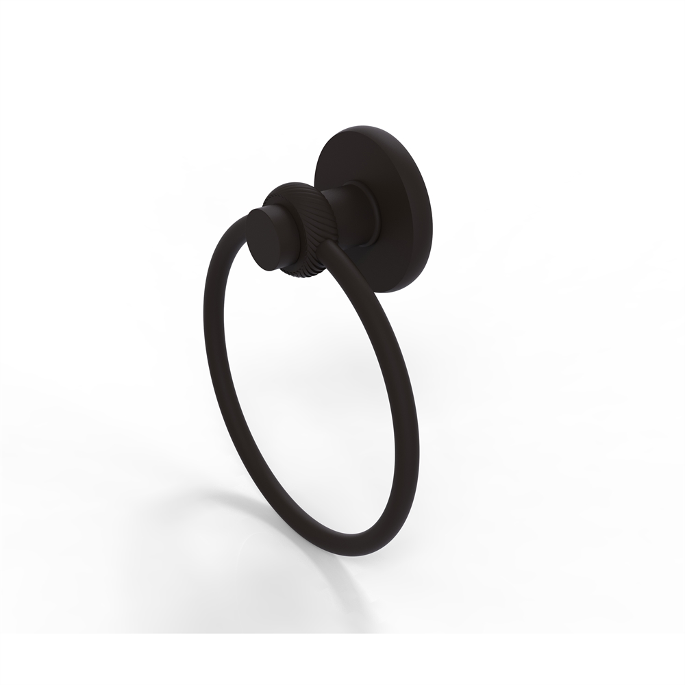916T-ORB Mercury Collection Towel Ring with Twist Accent, Oil Rubbed Bronze