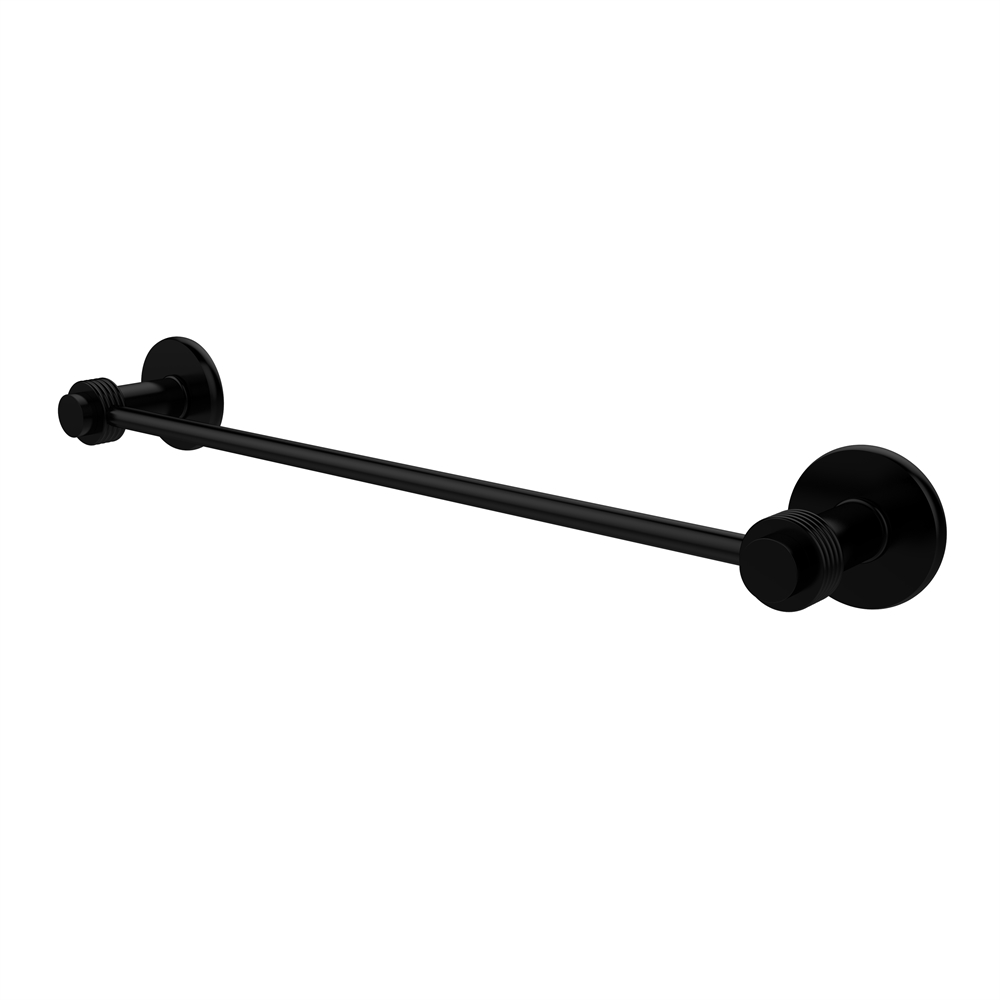 931G/24-BKM Mercury Collection 24 Inch Towel Bar with Groovy Accent, Matte Black