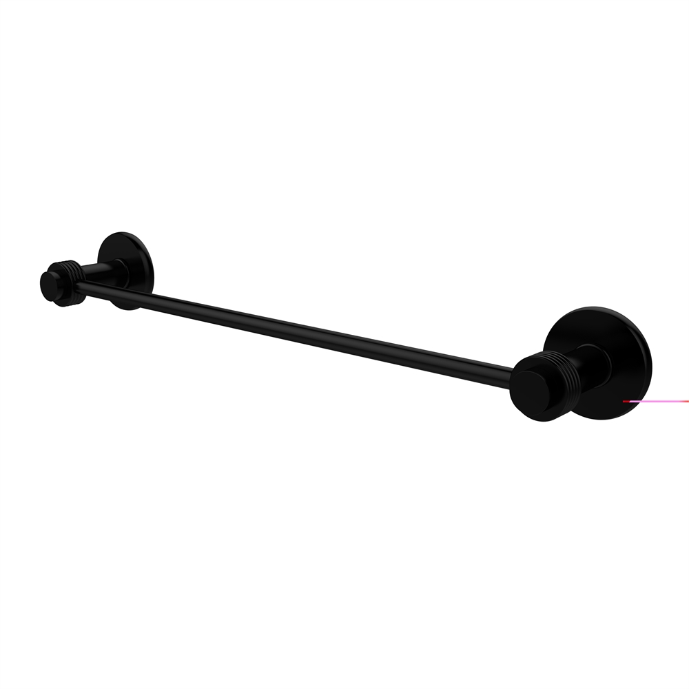 931G/18-BKM Mercury Collection 18 Inch Towel Bar with Groovy Accent, Matte Black