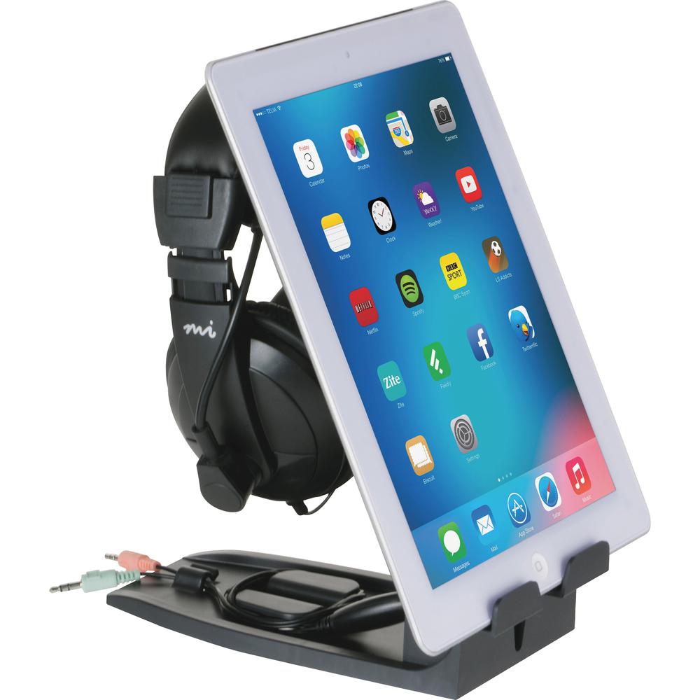 Allsop Headset Hangout, Universal Headphone Stand & Tablet Holder - (31661) - Allsop Headset Hangout, Universal Headphone Stand 