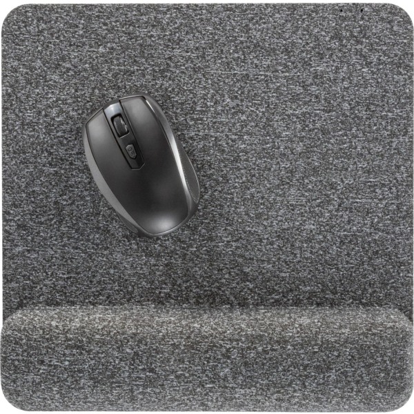 Allsop Premium Plush Mousepad with Wrist Rest - (32311) - 1.85" x 11.60" Dimension - Gray - Foam - 1 Pack Retail - Mouse