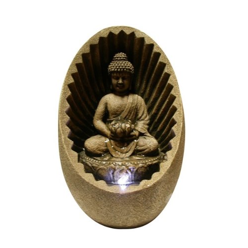 Buddha Tabletop Fountain with LED Light