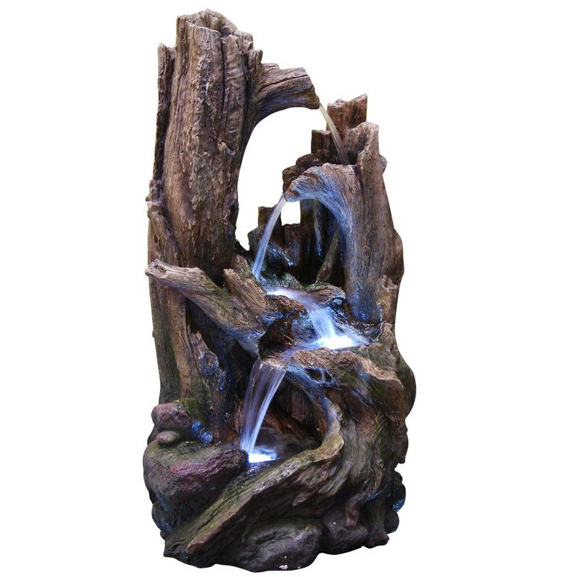 Polyresin Trunk Fountain with LED Light