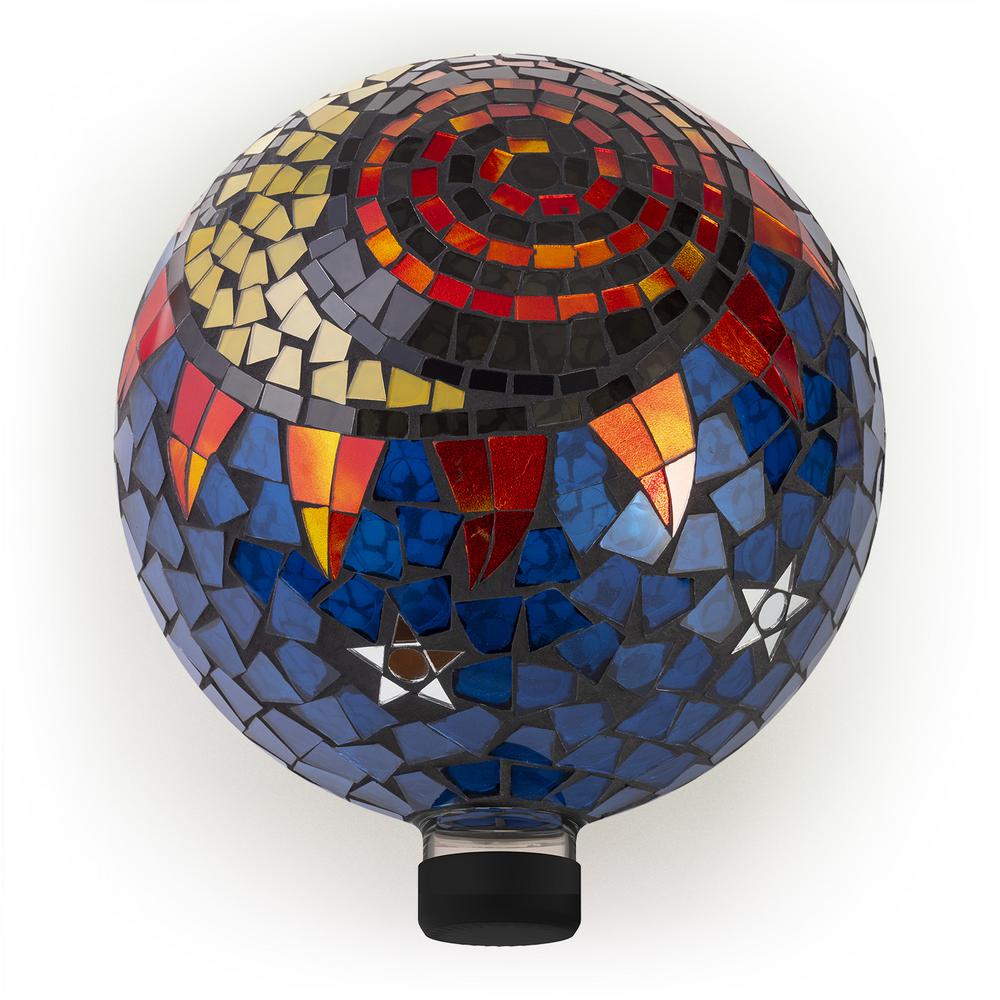 Mosaic Gazing Globe with Sun & Moon Pattern