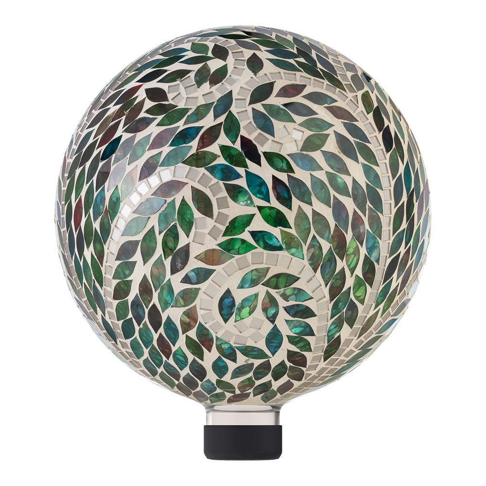 Mosaic Gazing Globe with Scroll Pattern