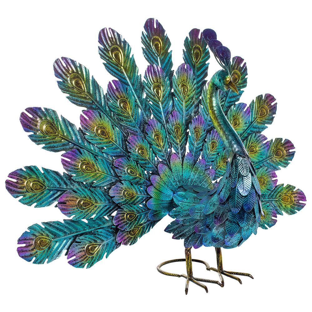 Metal Feather Spread Peacock DTcor