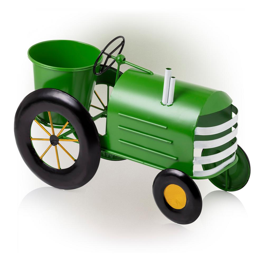 Lime Green Tractor Planter