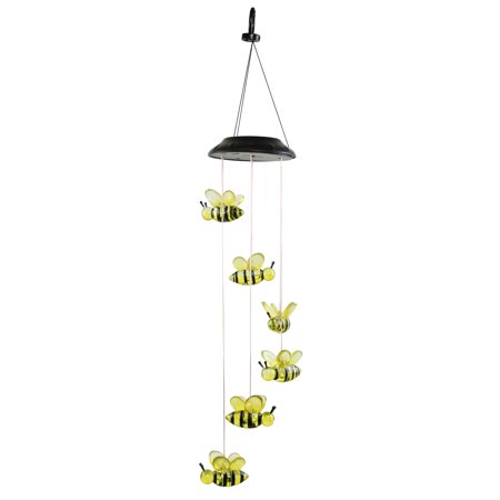 Solar Bee Wind Chime with LED Lights