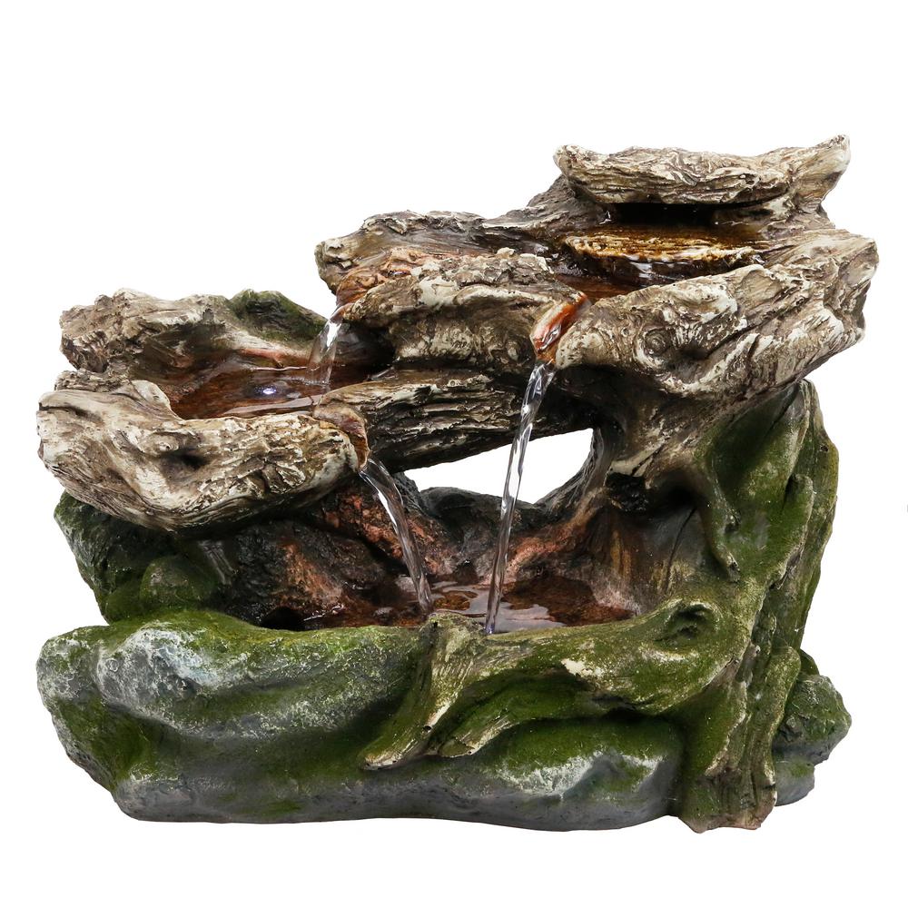 3-Tier Rainforest Tabletop Fountain with LED Lights