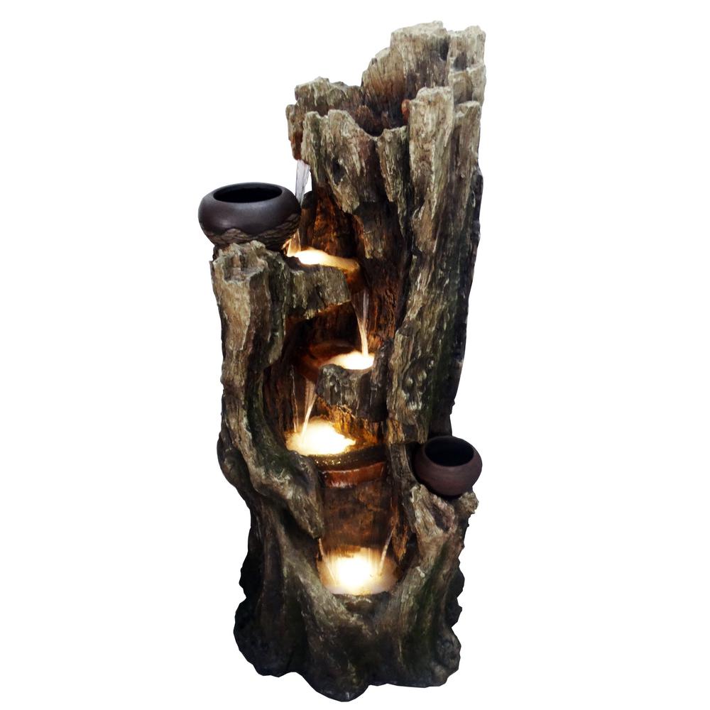 Cascading Willow Tree Fountain with Warm White LED Lights