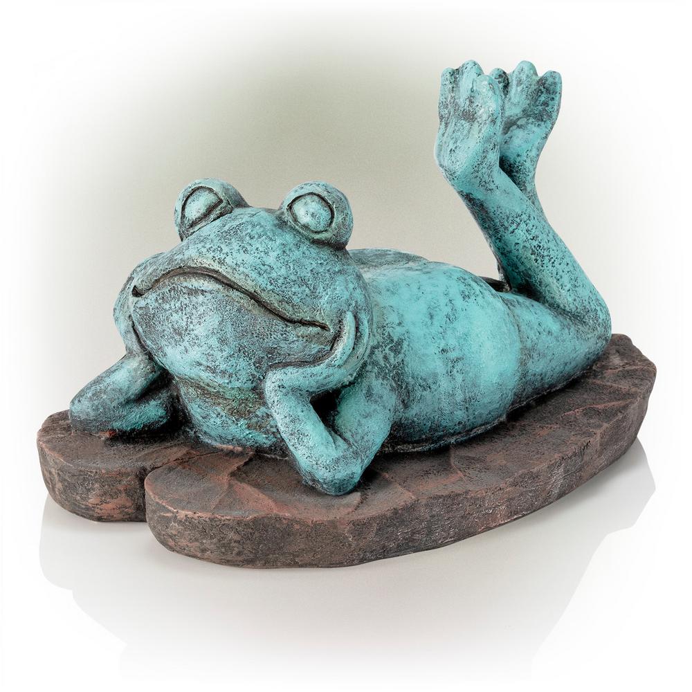 Frog Laying Down Statue