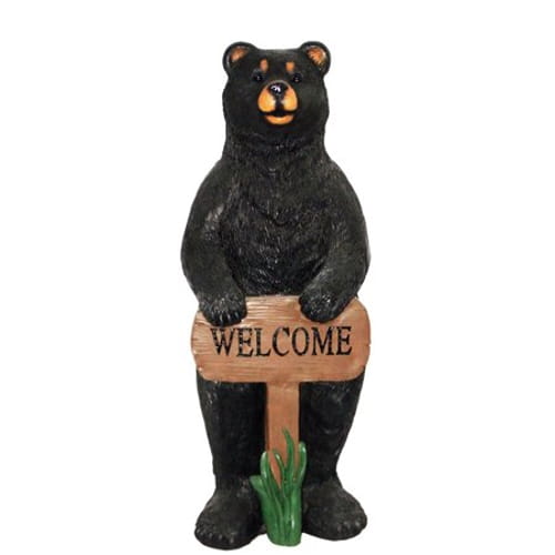 "Welcome" Bear Statue