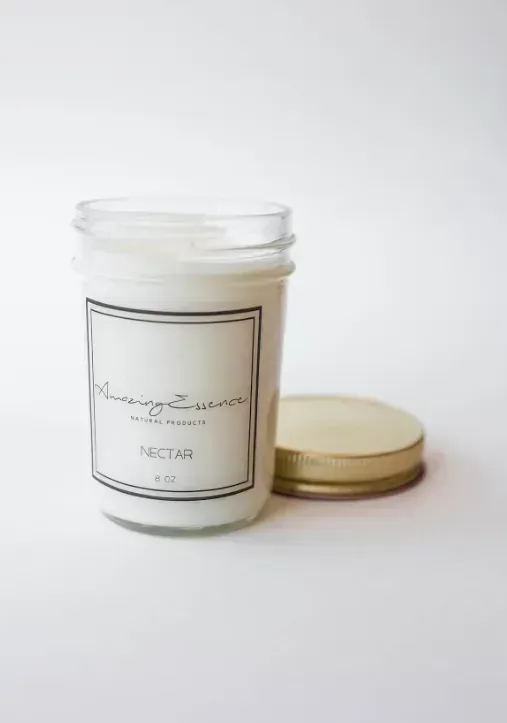 8oz. Classic Soy Scented Candle (Tobacco Leaf and Caramel)