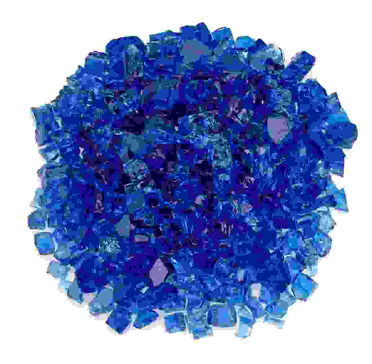 1/2 inch Cobalt Blue fire glass, 10lb jar