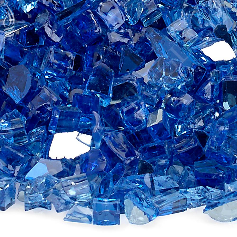 1/4" Cobalt Blue Reflective Fire Glass, 10 lb. Bag