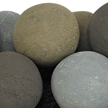 36" x 12" Natural Uniform Set, 38-4" Lite Stone Balls with 20lbs Small Lava Rock