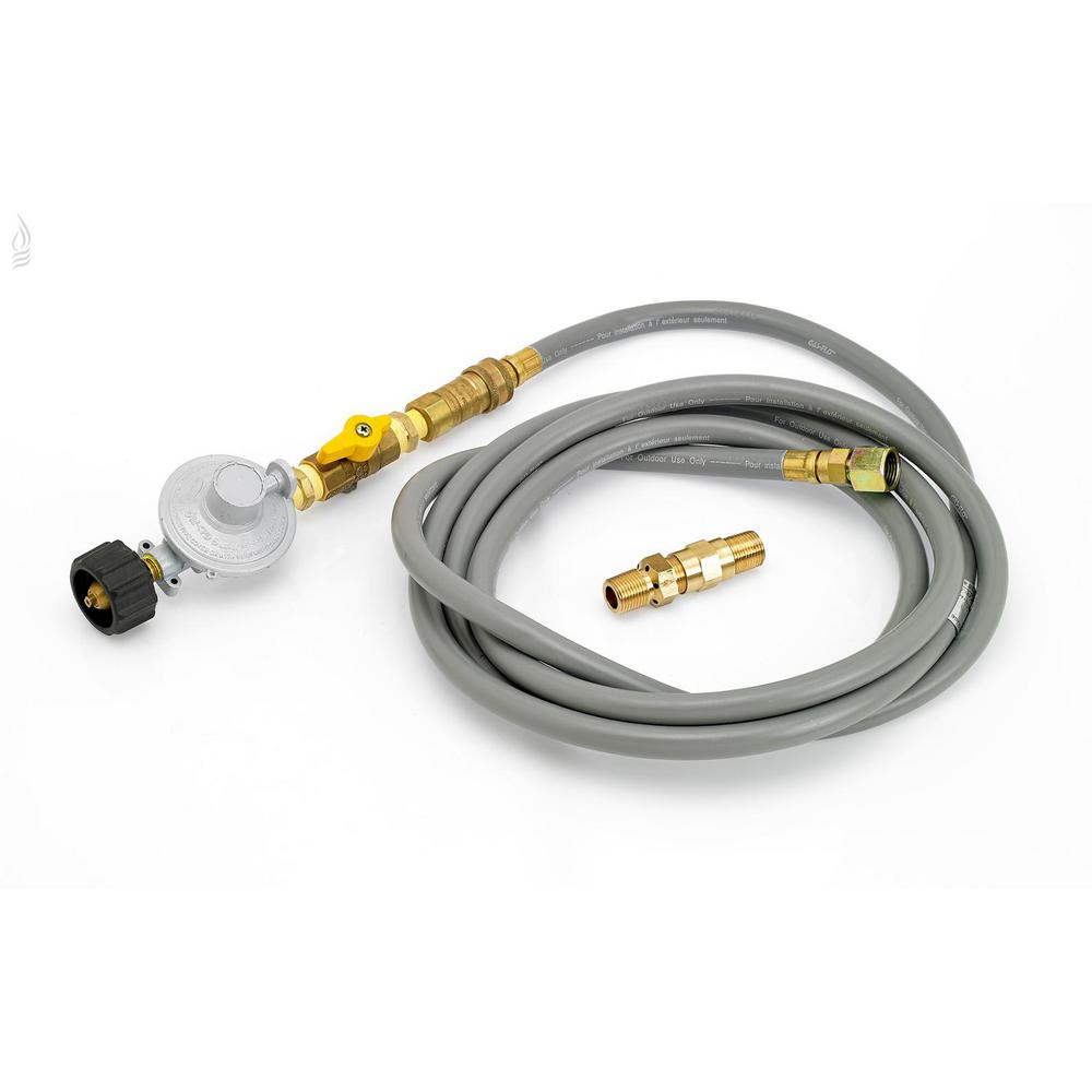 Fire Pit Propane Installation Kit with 12' Hose and Quick-Connect