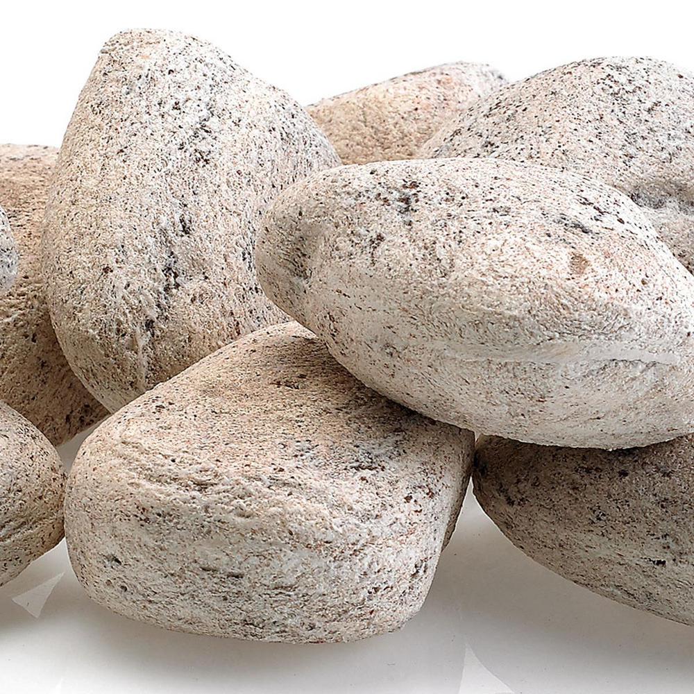 Cottage White Lite Stones - 15 Stone Set Includes 2 lbs Small Lava Rock