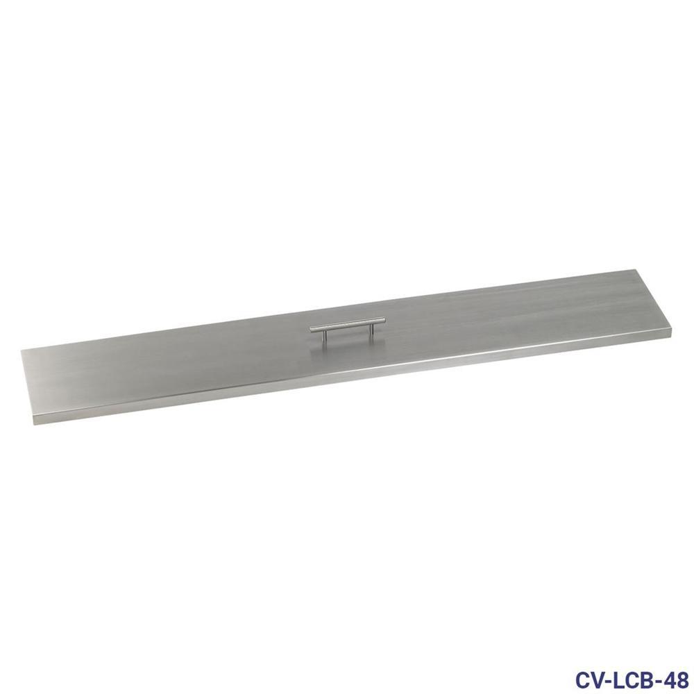 Stainless Steel Cover for 48" x 6" Linear Drop-In Fire Pit Pan