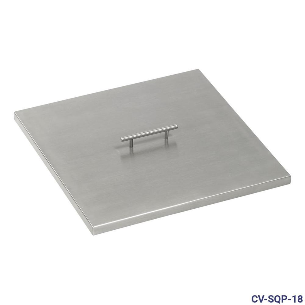 Stainless Steel Cover for 18" Square Drop-In Fire Pit Pan
