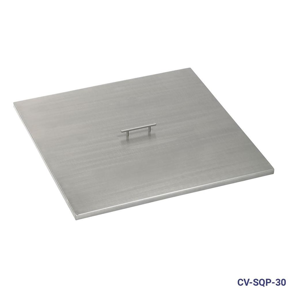 Stainless Steel Cover for 30" Square Drop-In Fire Pit Pan