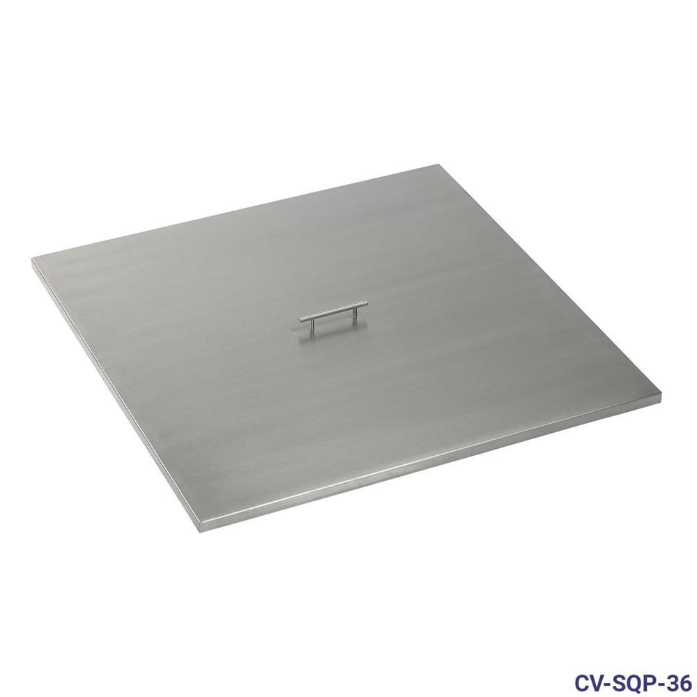 Stainless Steel Cover for 36" Square Drop-In Fire Pit Pan