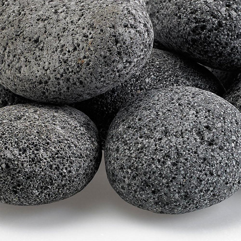 Large Lava Stone (Tumbled) Gray / Black 2" - 4", 10 lb. Bag