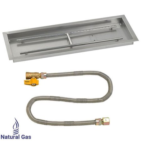 36" x 12" Rectangular Drop-In Pan with Match Light Kit - Natural Gas