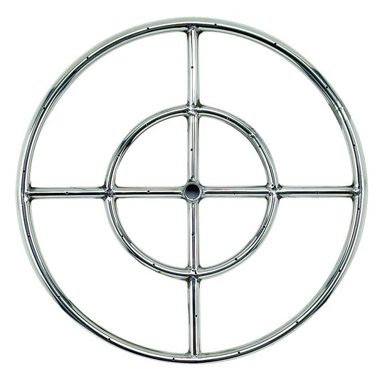 18 inch Dual-Ring 304. Stainless Steel Fire Pit Ring Burner, 1/2