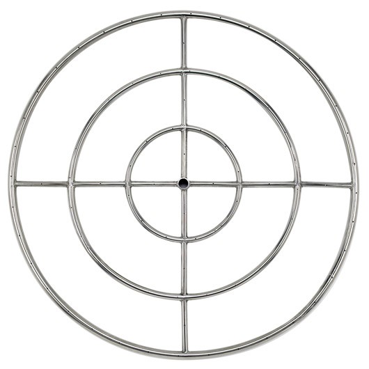 36" Triple-Ring 304. Stainless Steel Fire Pit Ring Burner, 3/4" Inlet