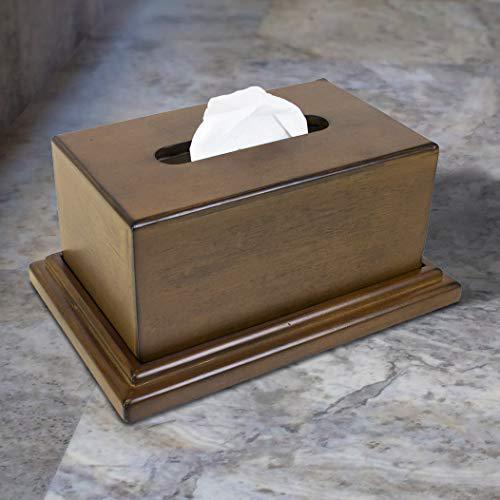 Decorative Wood Tissue Box with Hidden Concealment Compartment for your Valuables