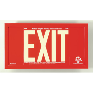 UL924 Red Aluminum EXIT Sign with Red Aluminum Frame